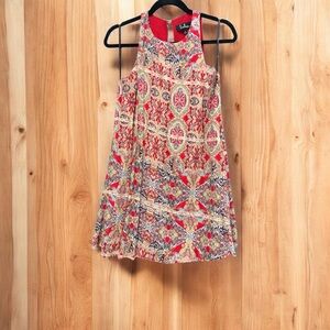 Lulu's Red Multi-Print Mini Dress